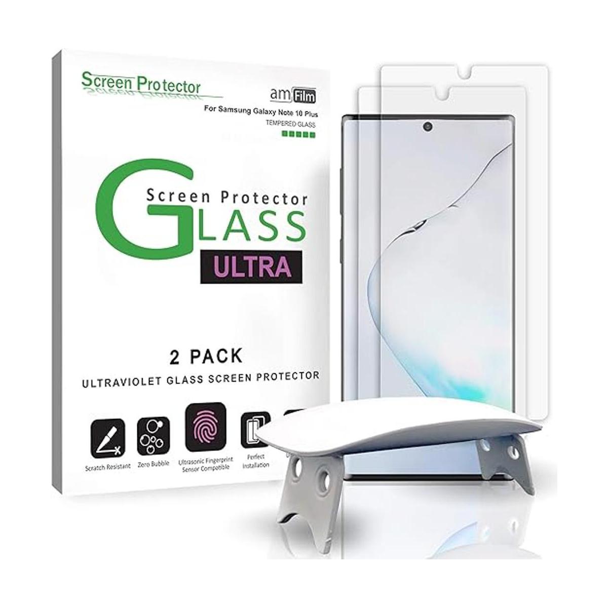 amFilm Protector de pantalla ultra vidrio para Galaxy Note