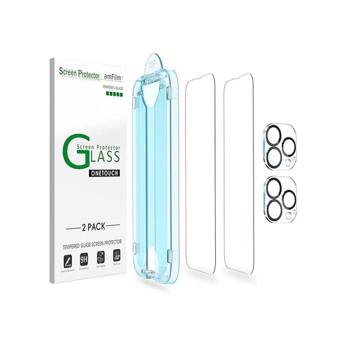 amFilm OneTouch Protector de pantalla de vidrio templado