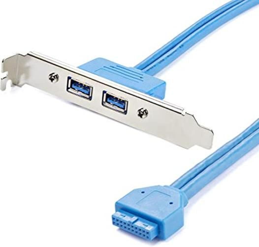 adaptador de placa ranura hembra usb 3.0 a 2 puertos