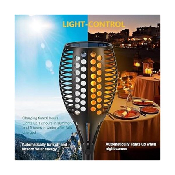 aityvert Solar Luces impermeable Llamas parpadeantes de_2
