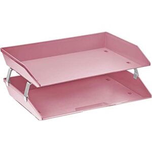 acrimet Facility doble carta Bandeja Solid Color Rosa