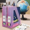 acrimet Magazine File Holder transparente rosa color