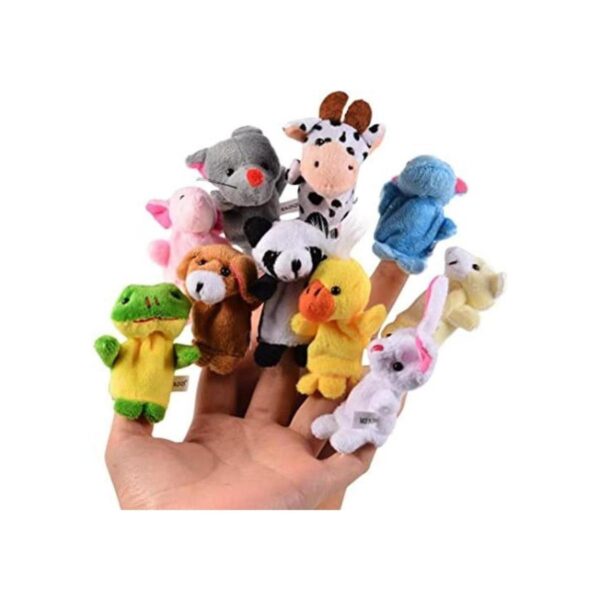 acekid suave felpa Animal Finger Puppets Set terciopelo_1