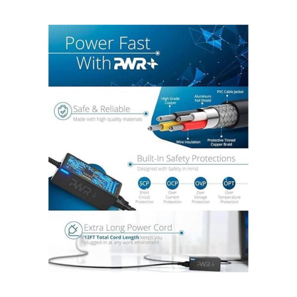 UL Listed PWR 6.5 ft extra larga 12 V AC Adapter for_2