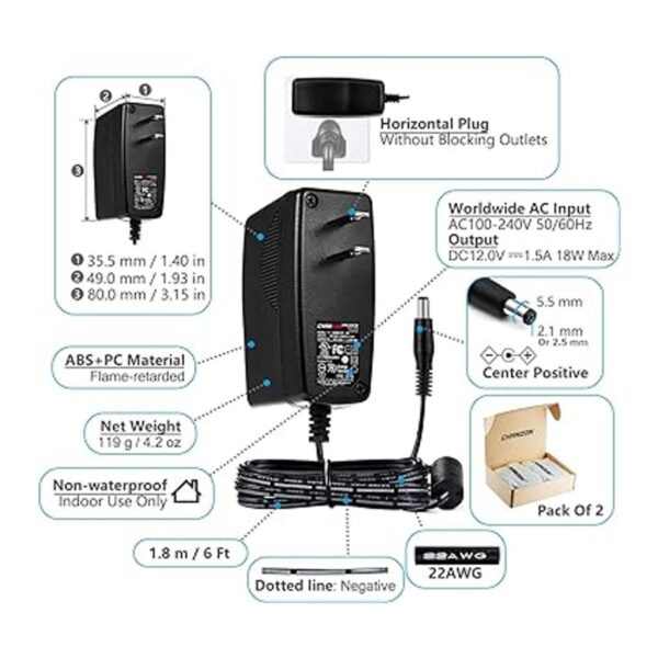 UL Listed Chanzon 12 V 15 A 18 W AC DC conmutación_2