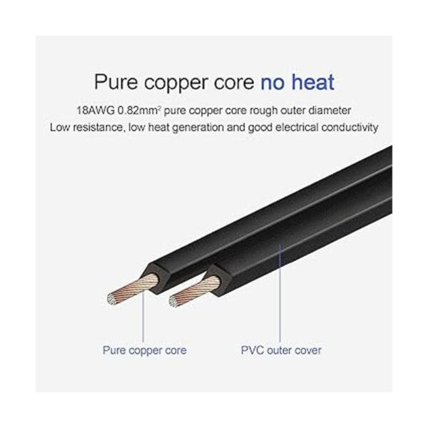 UL Listed NAHAO 2 Prong 6ft Polarized AC Cable de_3