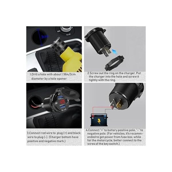 Versión mejorada Cargador de coche USB de carga rápida