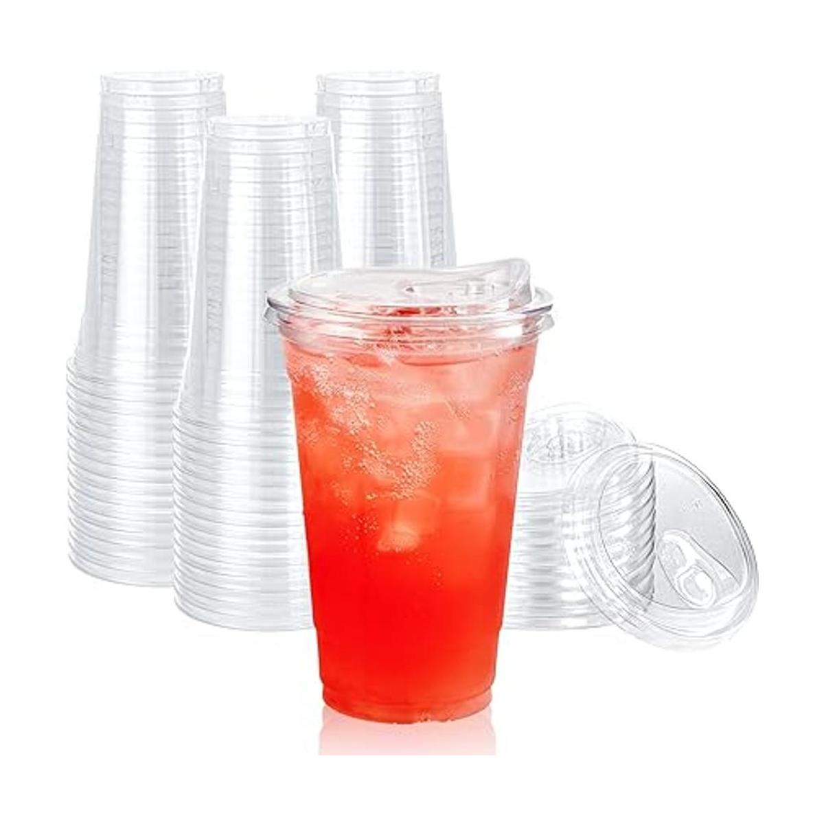 Paquete de 90 Vasos de plástico transparente de 20 onzas