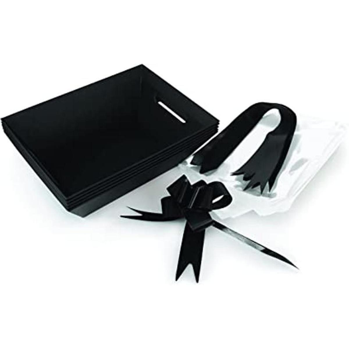 Paquete de 5 Cestas negras para regalos vacíos Kit de