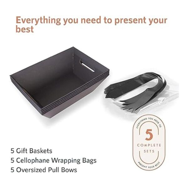Paquete de 5 Cestas negras para regalos vacíos Kit de_2