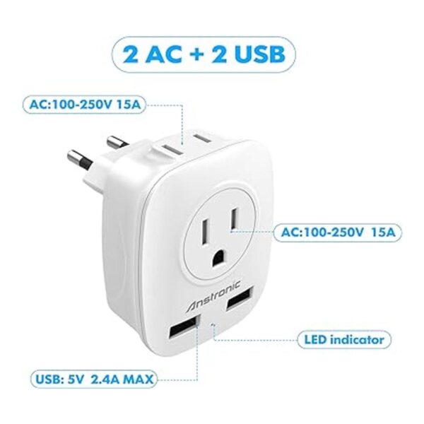 Paquete de 3 Adaptador de enchufe de viaje europeo_3