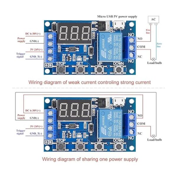 Paquete de 2 Relé de temporizador programable de 630 V