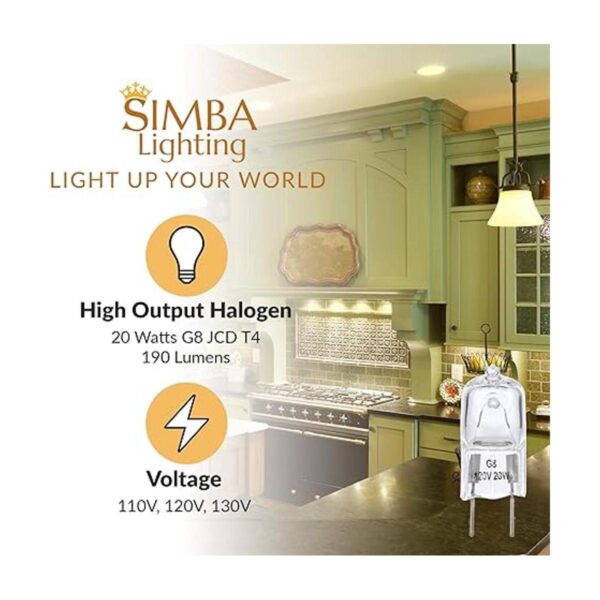Pack de 10 unidades Simba Lighting Focos halógenos 120V_3