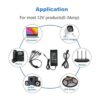 Lista UL JZTEK AC 100240V a DC 12V 5A Adaptador de