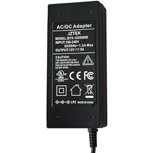 Lista UL JZTEK AC 100240V a DC 12V 5A Adaptador de