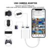 Apple MFi certificado Adaptador de cámara Lightning a