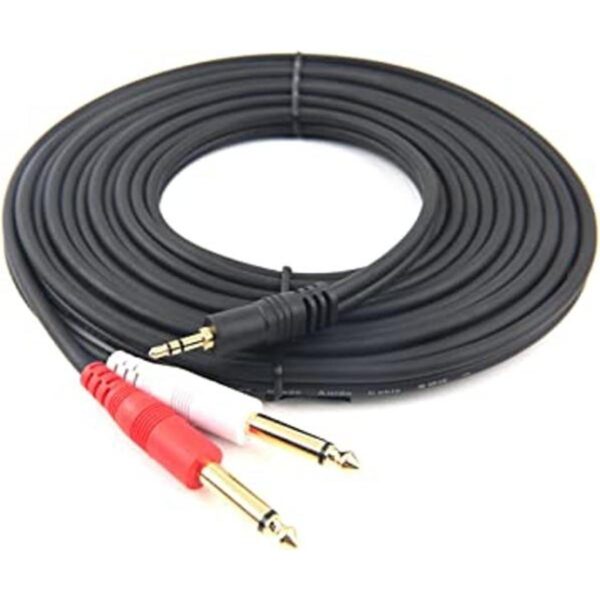 50 Feet Devinal 18 inch Male Stereo to Dual 14 Mono_1