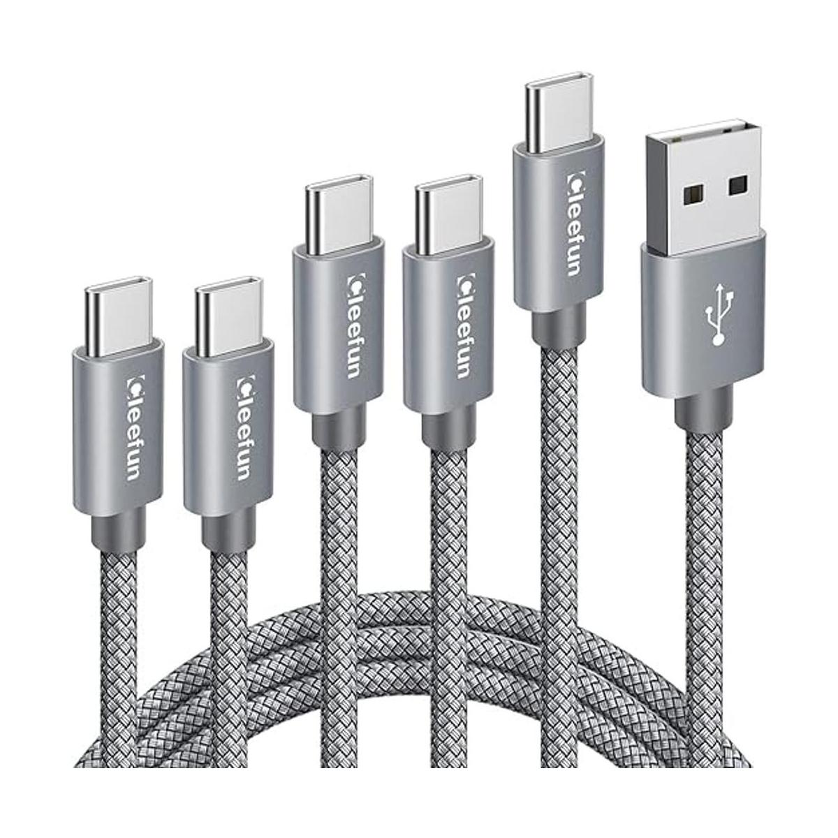 5 unidades Cable USB tipo C cargador de carga rápida