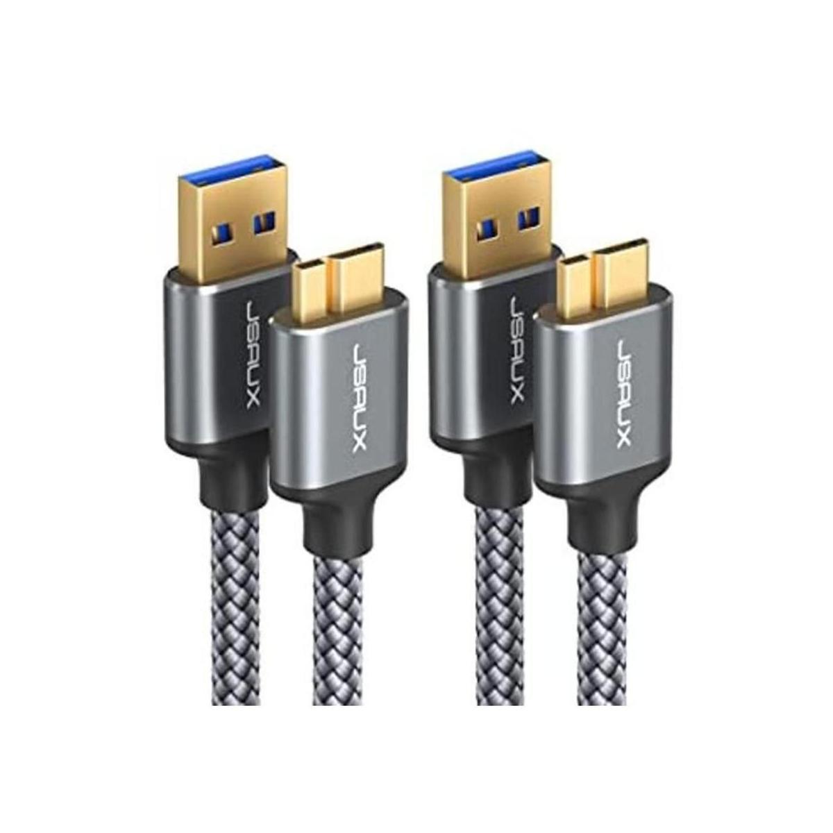 3.3 pies 6.6 pies Cable micro USB 3.0 JSAUX USB A