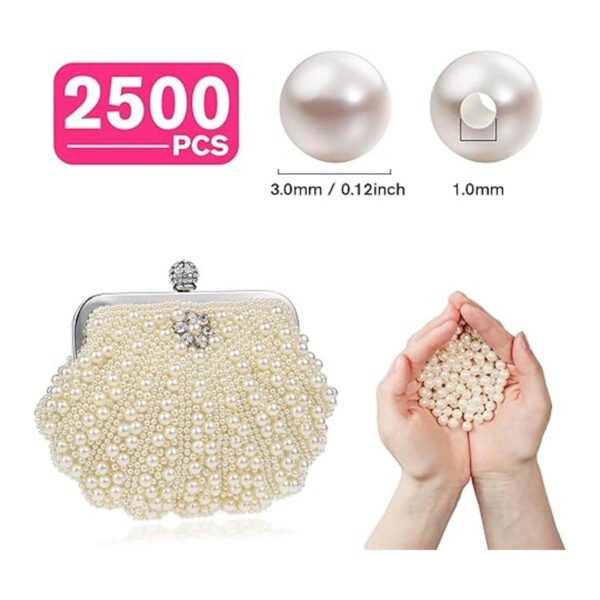 2500 piezas Cuentas de perlas cuentas redondas pequeñas_6