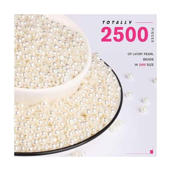 2500 piezas Cuentas de perlas cuentas redondas pequeñas_2