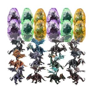 12 unidades Deluxe figuras de dragón 3D realista_1