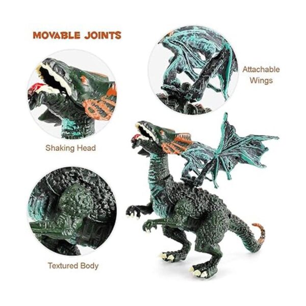 12 unidades Deluxe figuras de dragón 3D realista_2