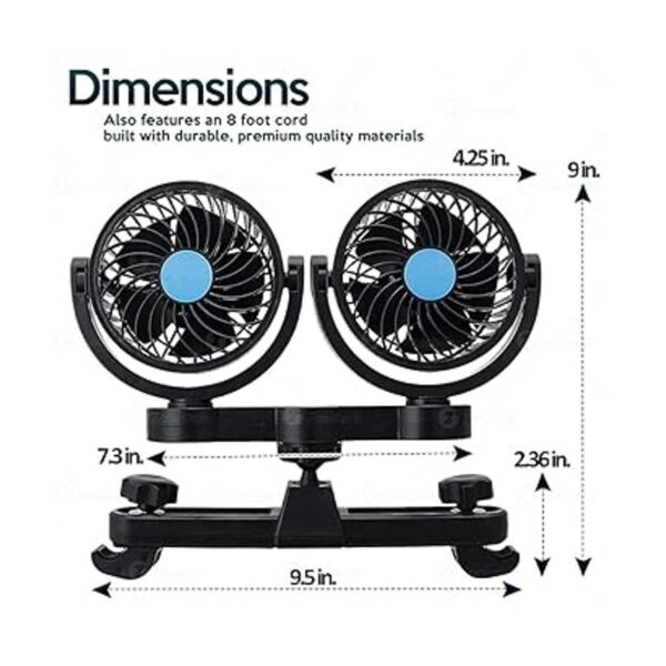 Zone Tech Ventilador de aire de refrigeración para coche_3