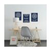 Zlove 3 piezas de letrero de baño azul para decoración de_2