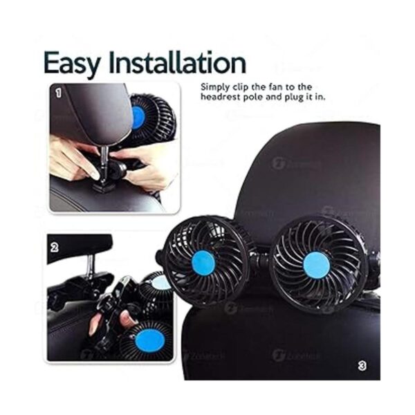 Zone Tech Ventilador de aire de refrigeración para coche_4
