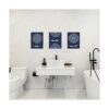 Zlove 3 piezas de letrero de baño azul para decoración de_5