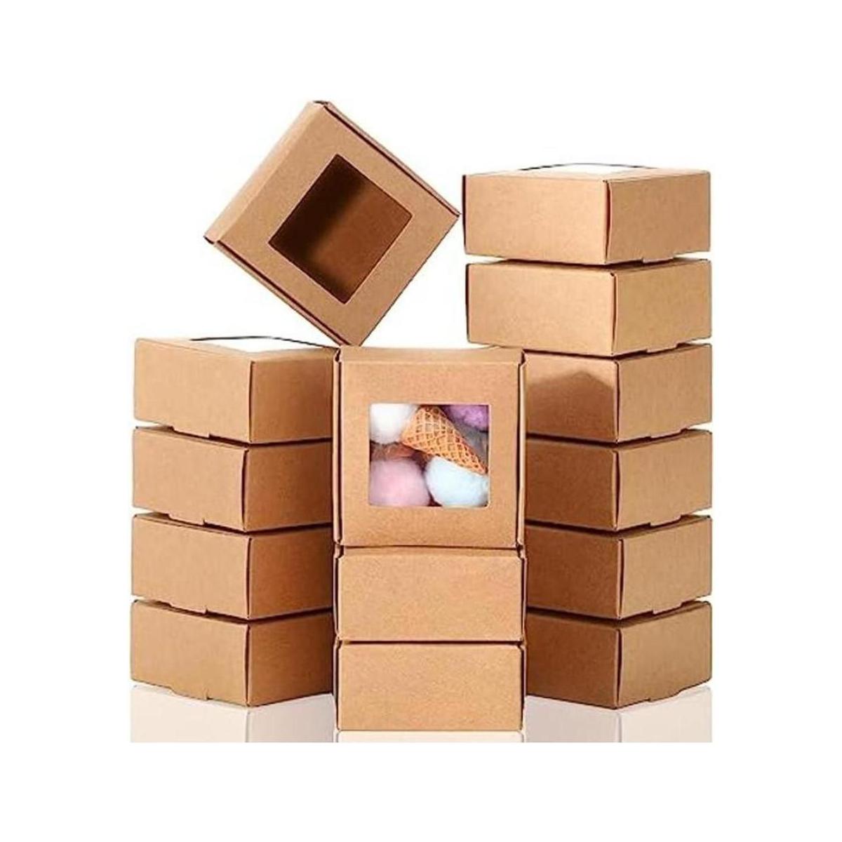 Zonon 30 piezas mini caja de papel kraft con caja de