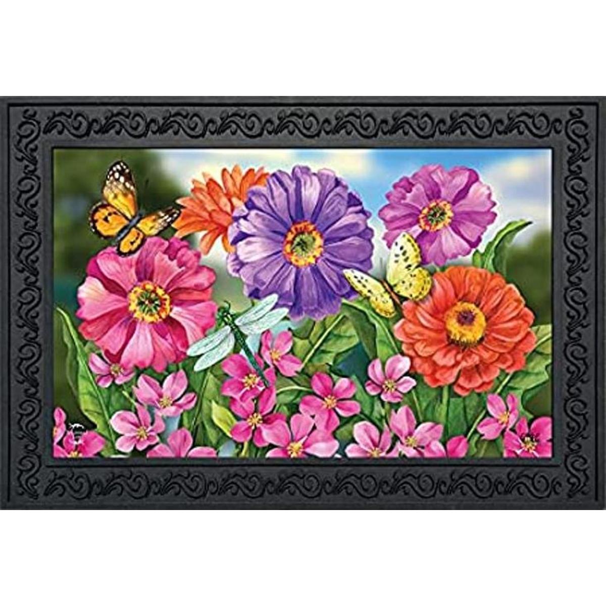 Zinnias in Bloom Tapete de primavera para interiores y