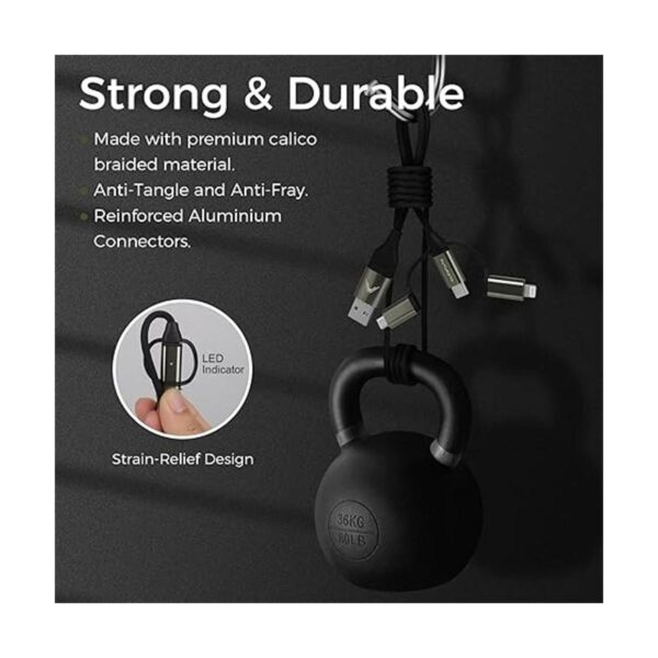 ZeusX Cable múltiple universal 6 en 1 10 pies9.8 ft de_5