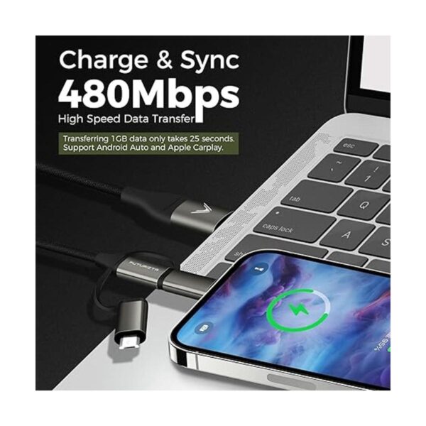 ZeusX Cable múltiple universal 6 en 1 10 pies9.8 ft de_4