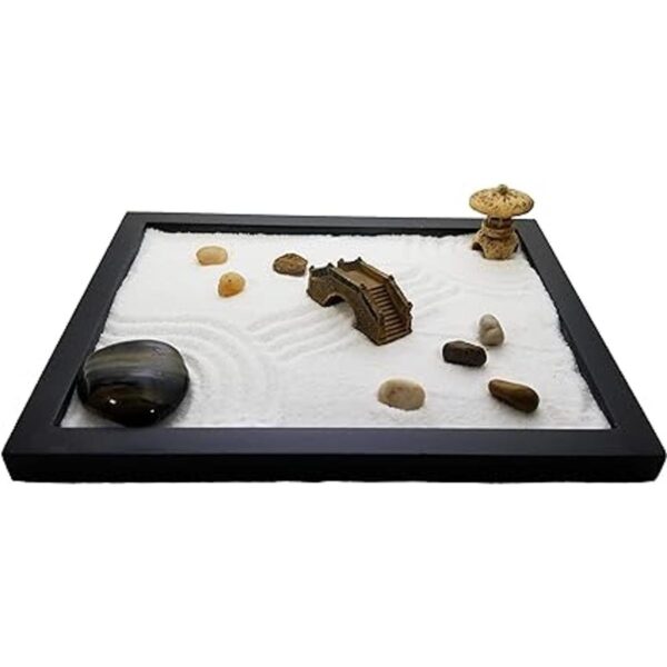 Zen Sand Garden para escritorio con rastrillo rocas y_2