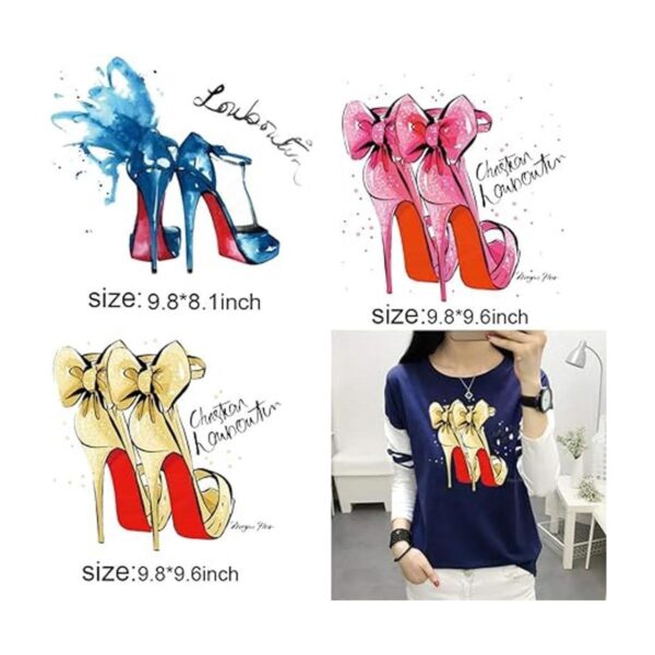 Zapatos de tacón alto juego de calcomanías para planchar