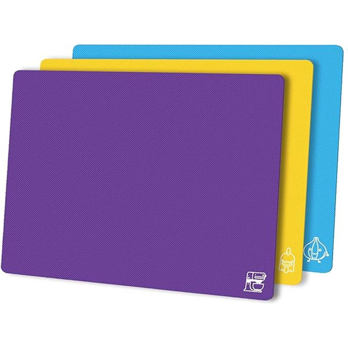 ZVP Juego de 3 alfombrillas de plástico flexible tablas