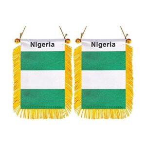 ZXvZYT Bandera de Nigeria colgante de ventana de 3 x 5