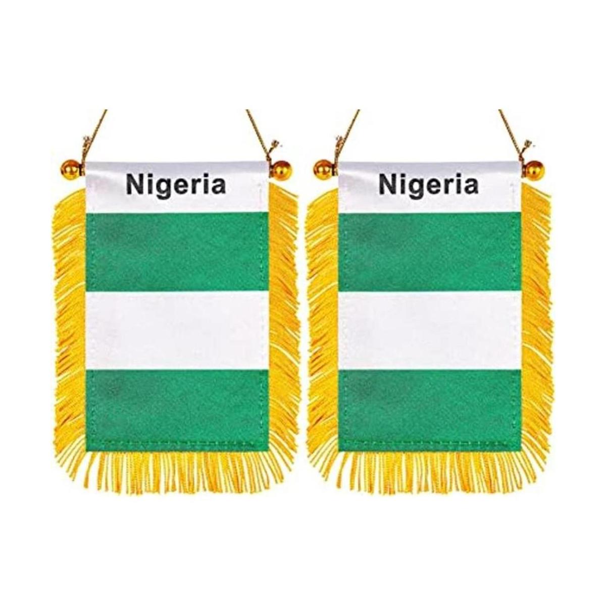 ZXvZYT Bandera de Nigeria colgante de ventana de 3 x 5