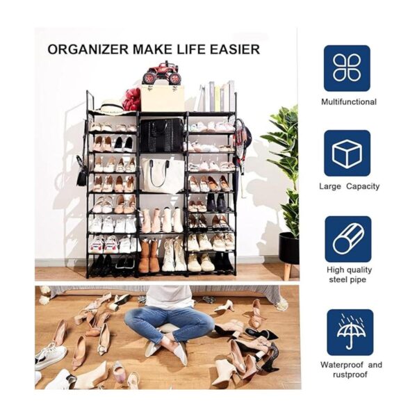 Zapatero de 9 niveles organizador de zapatos alto_6