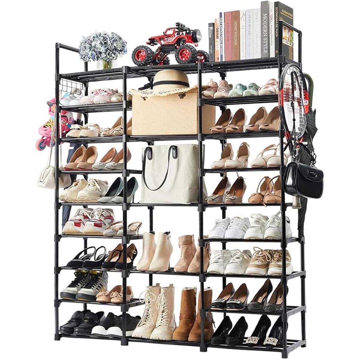 Zapatero de 9 niveles organizador de zapatos alto