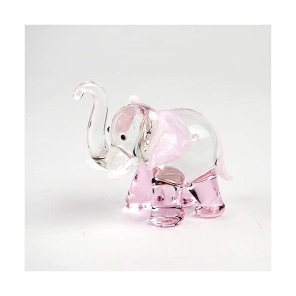 ZOOCRAFT Figuras de elefante de la suerte arte soplado a