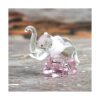 ZOOCRAFT Figuras de elefante de la suerte arte soplado a