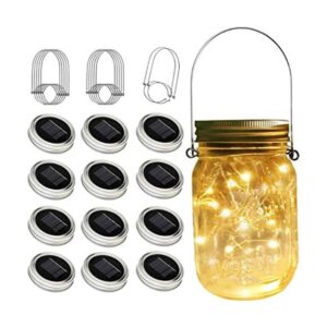 ZNYCYE Paquete de 12 luces solares para tarros 30 luces_1