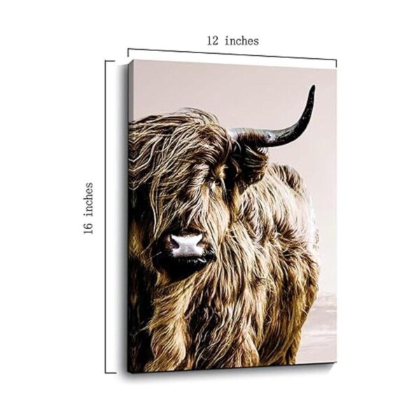 ZNZ Arte de pared de vaca de las tierras altas decoración_2