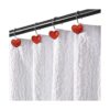 ZILucky Set of 12 Red Heart Shape Shower Curtain Hooks