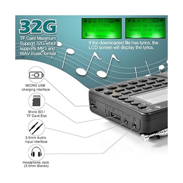 ZHIWHIS Radio Bluetooth portátil radios FM AM de onda_5