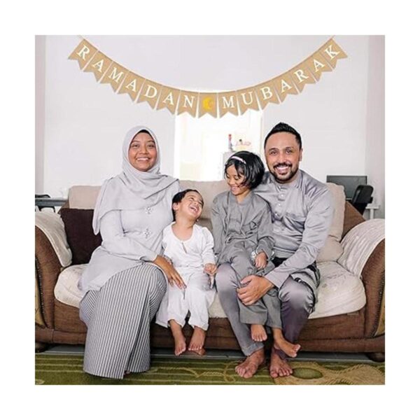Yute Ramadan Pancarta de arpillera con luna y estrella_5