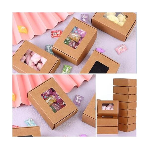 Ywin 96 piezas de mini caja de papel kraft con cajas de